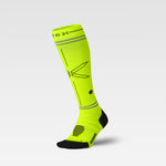 Reflective Running Socks Women | Yellow Fluo / Black