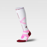Running Socks Women | White / Bordeaux