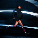 Reflective Running Socks Women | Black / Pink