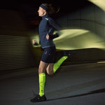 Reflective Running Socks Women | Yellow Fluo / Black