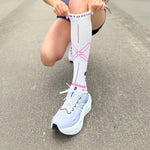 Running Socks Women | White / Bordeaux