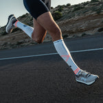 Running Socks Women | White / Orange Fluo