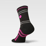 Reflective Running Ankle Socks Women | Black / Pink