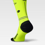 Reflective Running Socks Men | Yellow Fluo / Black