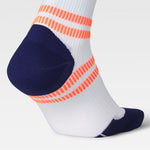Running Socks Men | White / Orange Fluo