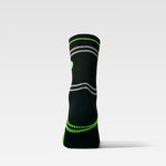 Reflective Running Ankle Socks Men | Black / Green Fluo