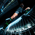 Reflective Running Socks Men | Black / Green Fluo