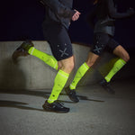 Reflective Running Socks Women | Yellow Fluo / Black