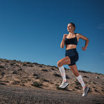 Running Socks Women | White / Orange Fluo