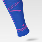 Calf Sleeves Women | Blue / Pink Fluo
