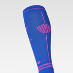 Calf Sleeves Women | Blue / Pink Fluo