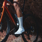 Cycling Mid-Calf Socks Men | Silver Grey / Yellow Fluo