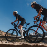 Cycling Socks Women | Silver Grey / Red Fluo