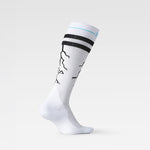 Merino Snow Socks Women – Leon Vockensperger Edition | White / Black / Turquoise