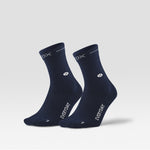 Cotton Everyday Ankle Socks Men 2-Pack | Navy / White