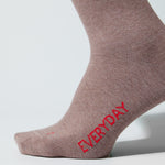 Cotton Everyday Socks Women | Light Brown / Red
