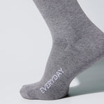Cotton Everyday Socks Men | Mid Grey / White