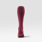 Cotton Everyday Socks Women | Bordeaux / White