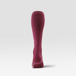 Cotton Everyday Socks Women | Bordeaux / White