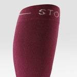 Cotton Everyday Socks Women | Bordeaux / White
