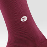 Cotton Everyday Socks Women | Bordeaux / White