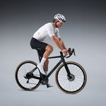 Cycling Mid-Calf Socks Men | White / Pink Fluo