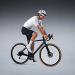 Cycling Mid-Calf Socks Men | White / Pink Fluo