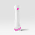 Cycling Mid-Calf Socks Women | White / Pink Fluo