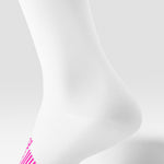 Cycling Mid-Calf Socks Women | White / Pink Fluo