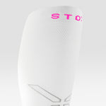 Cycling Socks Women | White / Pink Fluo