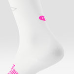 Cycling Socks Women | White / Pink Fluo