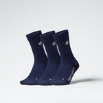 Merino Everyday Mid Calf Socks Women 3-Pack | Navy / Pink