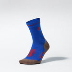 Merino Hiking Ankle Socks Men | Cobalt / Brown