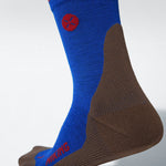 Merino Hiking Ankle Socks Men | Cobalt / Brown