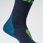 Merino Hiking Ankle Socks Men | Dark Blue / Green