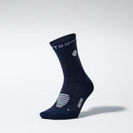 Merino Hiking Ankle Socks Women | Blue / Light Grey