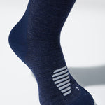 Merino Hiking Ankle Socks Women | Blue / Light Grey
