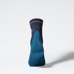 Merino Hiking Ankle Socks Women | Dark Blue / Pink
