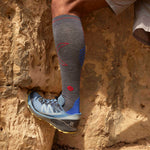 Merino Hiking Socks Men | Blue / Light Grey