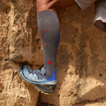 Merino Hiking Socks Men | Blue / Light Grey
