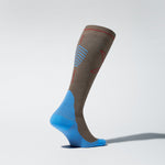 Merino Hiking Socks Women | Camel / Blue