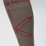 Merino Hiking Socks Women | Camel / Blue