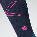 Merino Hiking Socks Women | Dark Blue / Pink