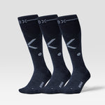 Merino Skiing Socks Men 3-Pack | Navy / White