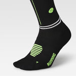 Reflective Running Socks Men | Black / Green Fluo