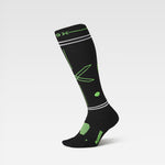 Reflective Running Socks Men | Black / Green Fluo