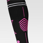 Reflective Running Socks Women | Black / Pink