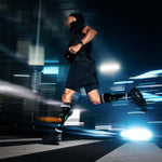 Reflective Running Socks Men | Black / Green Fluo