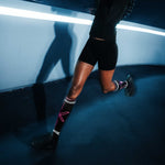 Reflective Running Socks Women | Black / Pink