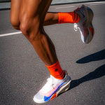 Running Ankle Socks Men | Orange Fluo / Black